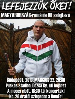 Mesajul huliganilor maghiari înainte de meciul Ungaria-România: Vă decapităm!